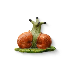 Realistic resin snail figurine for outdoor garden and lawn landscape decoration.