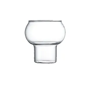 Eleganter hitzebeständiger Klarglasbecher in Kürbisform für Whisky Bier und Saft