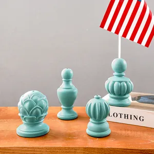 Soportes de asta de bandera azules en varias formas para decoración de escritorio
