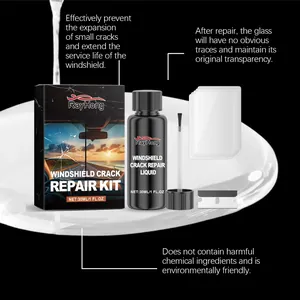 Rayhong Windschutzscheibe Riss Reparaturset mit 30ml Flüssigkeit für klare Autoscheiben.