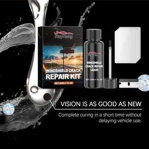 Autoscheiben Reparaturset Detailansicht, 30ml Rissreparaturflüssigkeit mit Zubehör für Glas.