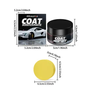 Car scratch paste kit dimensions with 50g polish and application sponge