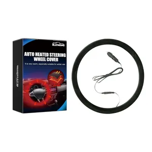 Rayhong universal heated car steering wheel cover with 12V adapter for winter warm driving