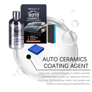 Auto ceramic coating agent set including 100ml liquid bottle, sponge and microfiber cloth