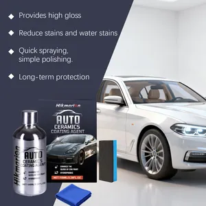 Detailed view of Hikmarion car ceramic coating kit with sponge and microfibre cloth