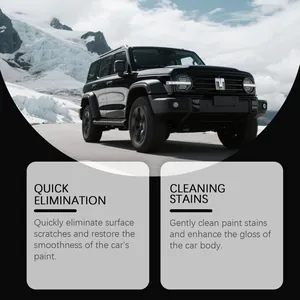 Detail info showing car scratch repair paste features for paint gloss enhancement