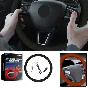 Rayhong heated car steering wheel cover with universal fit and quick heating features