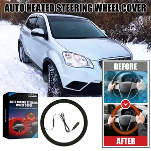 Universal 12V car heated steering wheel cover protector for winter warm driving