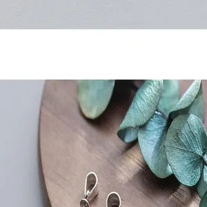 S925 silver gold-plated pendant bail connector DIY jewelry making accessory detail view.