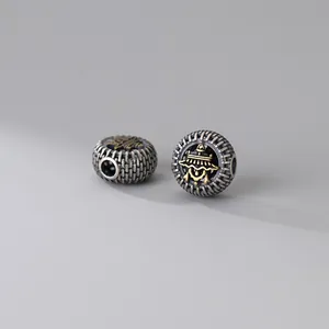Antike S925 Sterling Silber hohle tibetische Perlen für DIY handgefertigten Schmuck