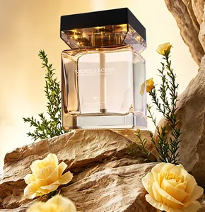 Detailed view of luxury automatic scent diffuser with warm LED ambient light on rocks