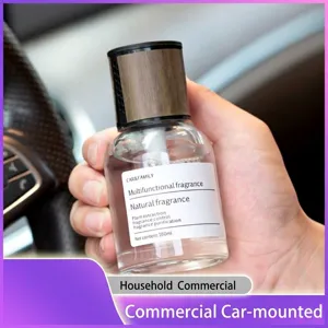 Glass Car Air Freshener With Wood Lid Aromatherapy Diffuser Bottle For Vehicle Office Home Decor Fragrance Ornament