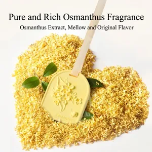 Osmanthus scented plaster tablet for car and closet air freshener with heart floral decor