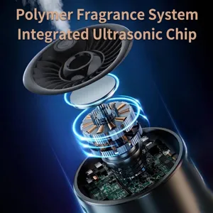 Umidificatore intelligente per aromaterapia per auto con sistema di atomizzazione ad ultrasuoni