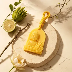 Buddha shaped citrus scented wax tablet for car hanging air freshener home ornament