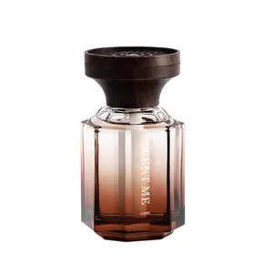 Premium 110ml brown glass car aromatherapy diffuser with elegant wood grain cap
