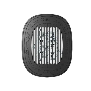 Pendentif d'aromathérapie de voiture ovale noir haut de gamme avec texte gravé et perles