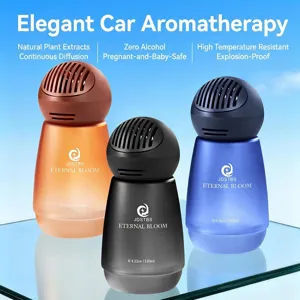 Luxe Auto Luchtverfrisser Etherische Olie Diffuser Glazen Fles Interieur Deodorant Langdurige Geur Ornament Voor Automotive Thuis Kantoor