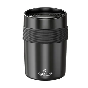 Diffuseur de parfum solide noir pour voiture avec logo CARYSTAR minimaliste
