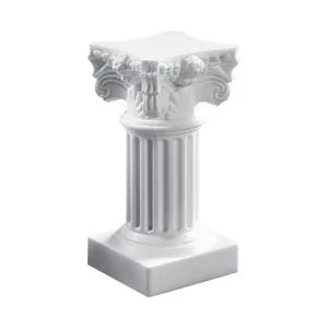 Elegant classic white Roman column pillar ornament for home decor or photography prop