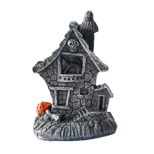 Gothic Halloween Harz Spukhaus Geist Hütte Ornament für festliche Tischdekoration