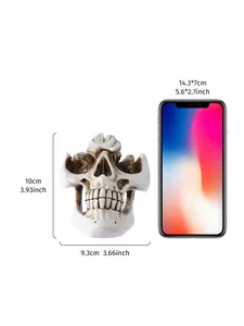 Detaillierte Größenangaben für den Halloween Totenkopf Brillenhalter aus Kunstharz