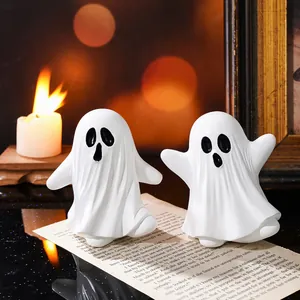 Statue de Fantôme Blanc en Résine pour Halloween Ornement d Art Moderne Figurine d Horreur Décoration de Bureau pour Fête de Festival