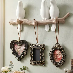 Vintage European style black and gold mini ornate hanging picture frames wall decor