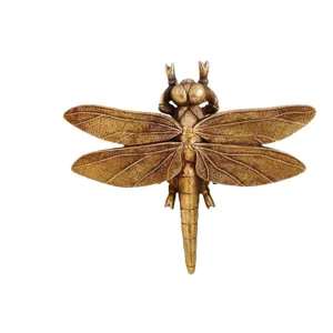 Vintage bronze dragonfly wall hanging decor with detailed wing textures for insect lovers