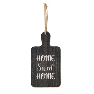 Moderne Holztafel Home Sweet Home Deko mit rustikalem Juteseil für die Wanddekoration
