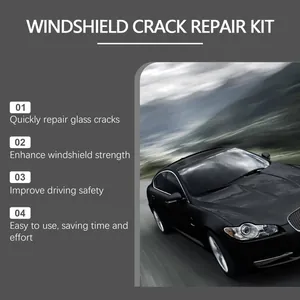 Windshield crack repair kit for glass cracks and improved driving safety