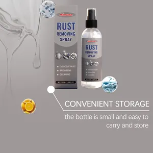 Detail of Hikmario 100ml rust remover spray bottle for compact storage and metal care