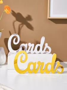 Minimalist white and gold PVC foam board Cards letter signs for home and event decoration