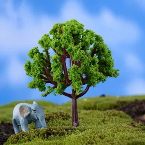 Detailed view of miniature realistic deciduous fruit tree for micro landscape DIY