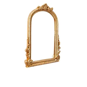 Prachtvoller antiker französischer goldener Bogenwandspiegel für die Dekoration
