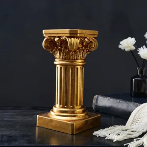 Utilería de Fotografía de Columna Romana Retro Europea Base de Exhibición de Joyas de Resina Escultura Decoración del Hogar