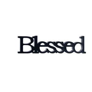 Black 3D Blessed decorative sign for wedding and Valentine's Day ambiance