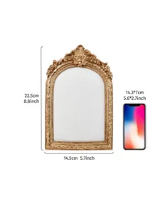 Vintage gold resin photo frame arched decorative picture frame for home decor and display