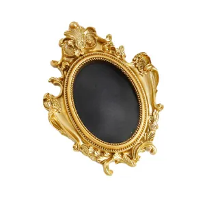 Ornate vintage gold embossed mini photo frame fridge magnet for DIY photography props