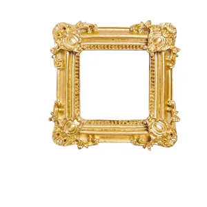 Cadre ornementé doré de style européen vintage pour accessoires de photographie professionnels