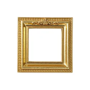 Cornice per foto in stile francese vintage in foglia d'oro per oggetti di scena e decorazioni