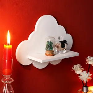 Minimalistisches weißes wolkenförmiges Wandregal für Kinder- und Wohnzimmer Deko