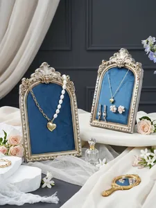Resin photo frame jewelry display stand vintage desktop necklace organizer showcase