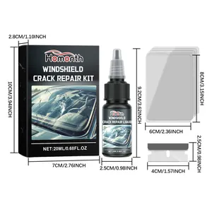 Dimensions for Homonth windshield crack repair kit with liquid resin and curing film
