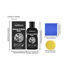 Detaillierte Maß- und Gewichtsangaben für das HOMONTH Chrome & Metal Shiner Polierset