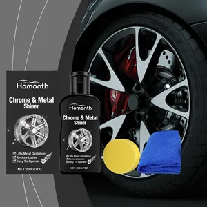 Profi Homonth Chrom- und Metallglanz-Set mit Reinigungsschwamm und einem blauem Tuch
