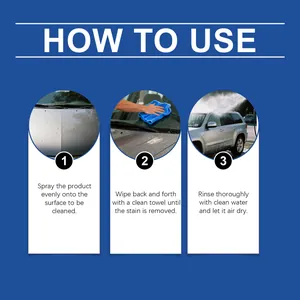 Graphique d'instructions détaillé illustrant le processus de nettoyage de voiture.