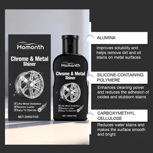 Homonth Metallpolierpaste mit Inhaltsstoffen wie Tonerde für Chrom- und Metallglanz.