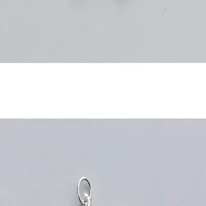 Detalle macro del cierre de anillo de colgante de plata tailandesa S925 para DIY