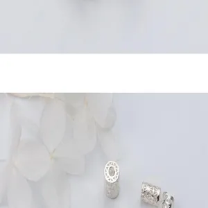 Détail de perles d'espacement cylindriques creuses en argent 925 pour la création de bijoux DIY